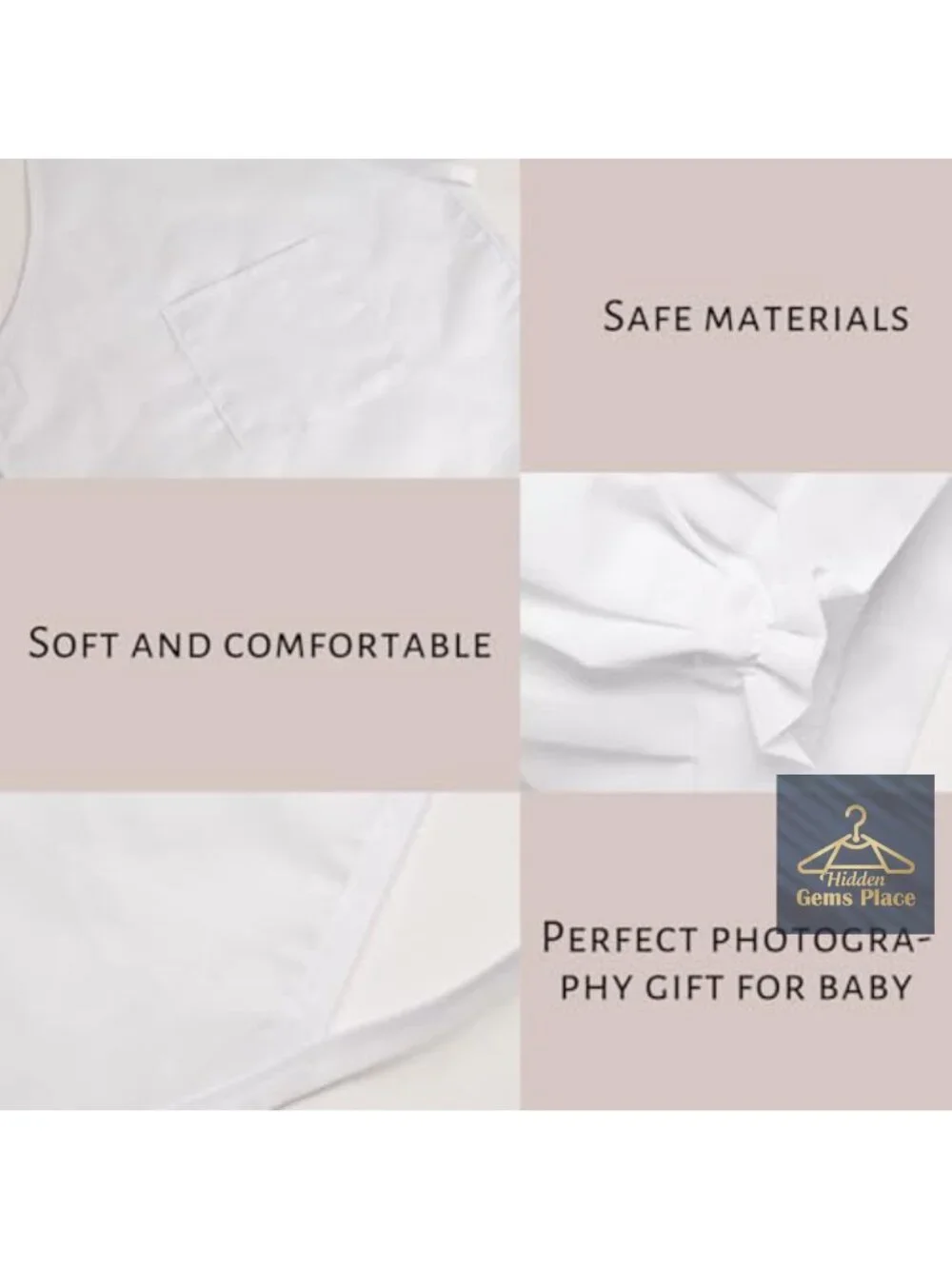 2-Piece Baby Chef Outfit with Adjustable Hat & Apron for Photography
